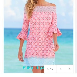 CABANA LIFE
Coral Tides Off the Shoulder Dress